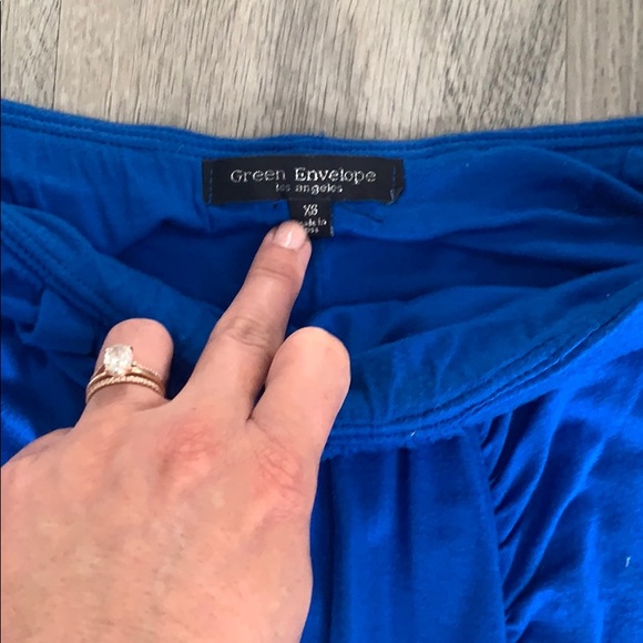 Royal Blue High waisted Skirt - Picture 4 of 6